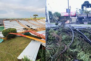 Chuva forte com ventos de 121 km/h causa estragos no Paraná