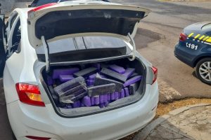 Perseguição termina com casal preso e quase 500 kg de maconha apreendidos em Maringá; vídeo