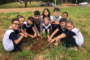 Alunos da Escola Olavo Bilac realizam plantio de árvores
