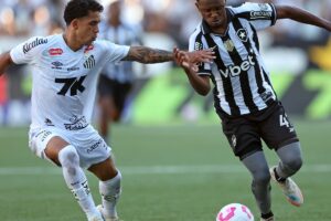 Botafogo fica duas vezes à frente, mas cede empate ao Santos no Rio