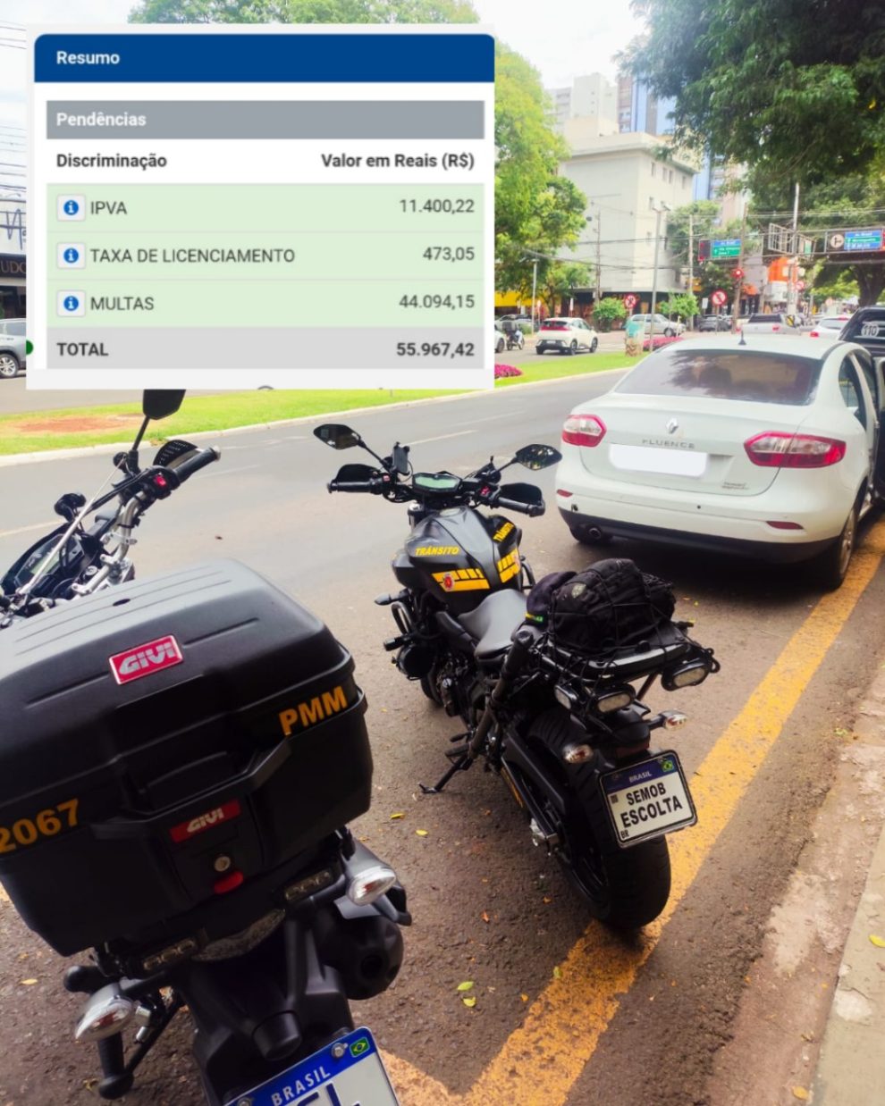 GART apreende carro com R$ 55 mil em débitos na Avenida São Paulo, em Maringá