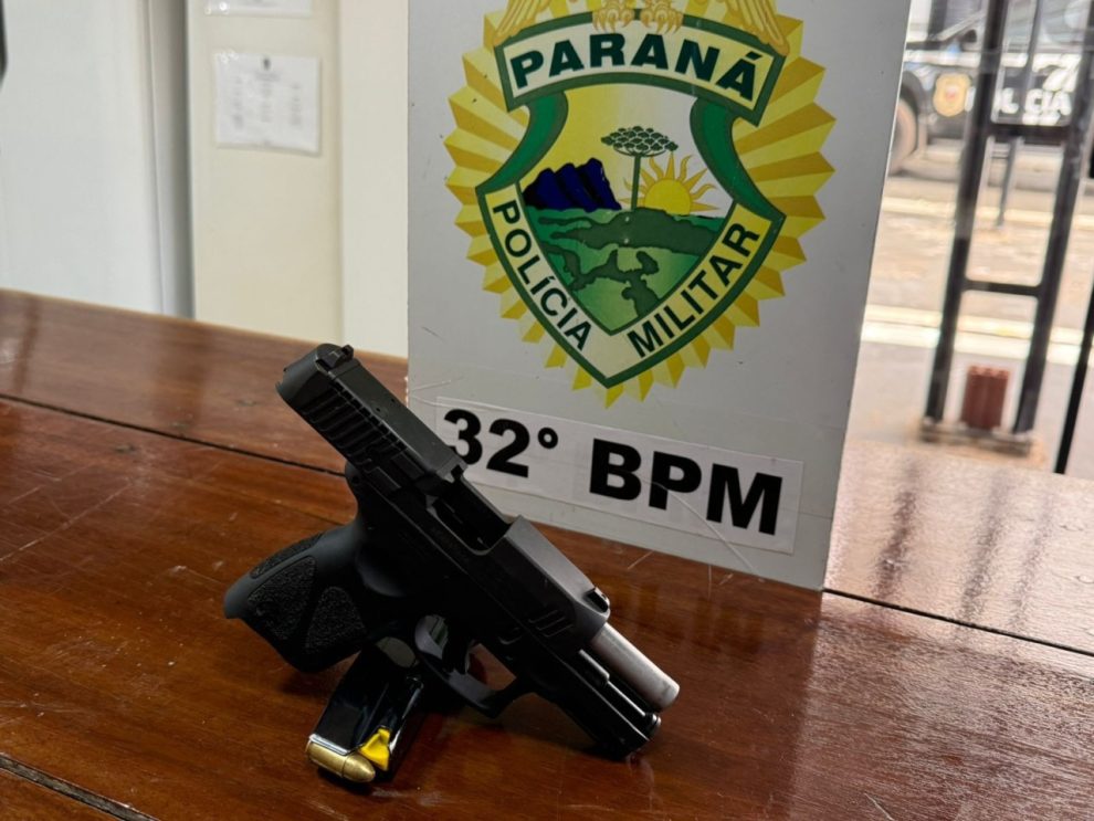 Homem é preso após atirar em via pública em frente à casa de parente na região de Maringá