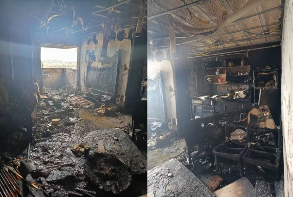 Imagens mostram destruição de apartamento após incêndio no Paraná