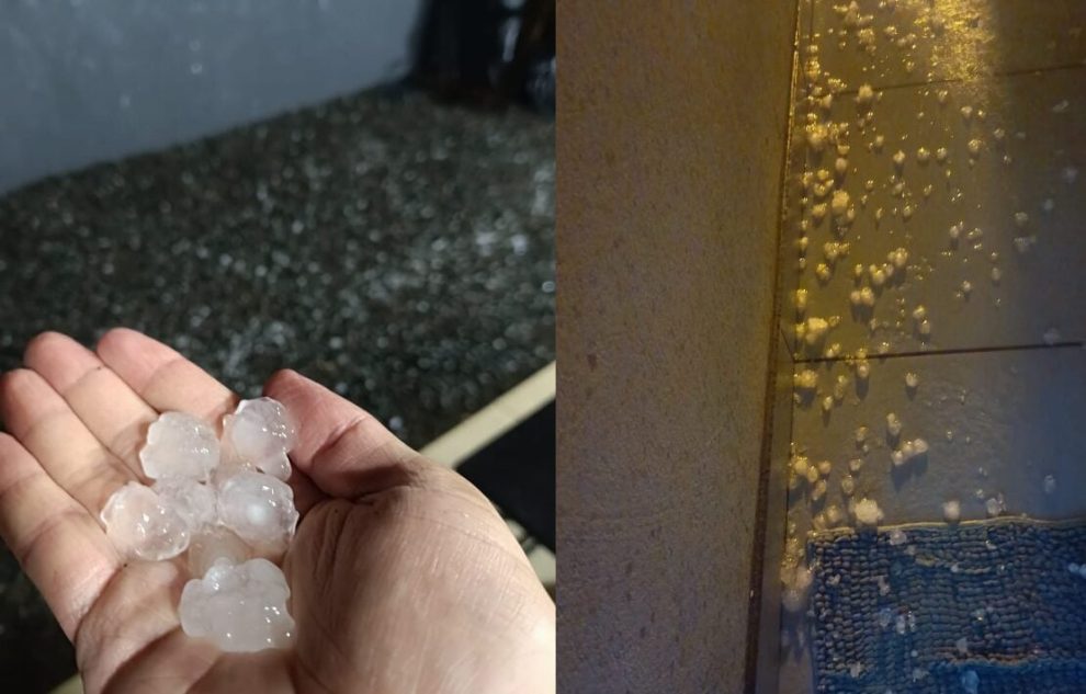 Maringá e região registram temporal com queda de granizo; veja a previsão do tempo e até quando vai chover no Paraná