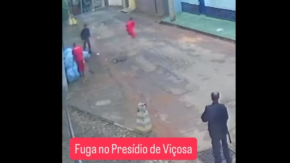 Preso foge de cadeia em Minas após levar lixo; veja as imagens