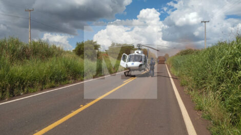 Homem é socorrido em estado grave após acidente com maquinário agrícola na região de Maringá