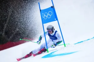 Lucas Braathen lidera 1ª descida no slalom gigante dos Jogos de Inverno