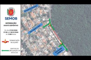 Maringá: Interdição na região do Bosque II segue até sábado (28) para montagem de corrida rústica