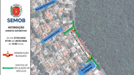 Maringá: Interdição na região do Bosque II segue até sábado (28) para montagem de corrida rústica