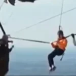 Balão atinge torre e deixa casal preso a 300 metros de altura nos EUA