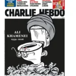 Charlie Hebdo dedica capa à morte de Khamenei com privada e turbante