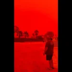 Ciclone deixa céu da Austrália com "tom vermelho assustador". Veja