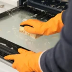 Como limpar a porta do forno com bicarbonato e vinagre