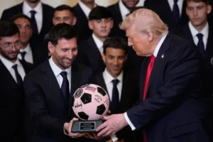 Foto de Messi com Trump em festejo na Casa Branca divide torcedores argentinos