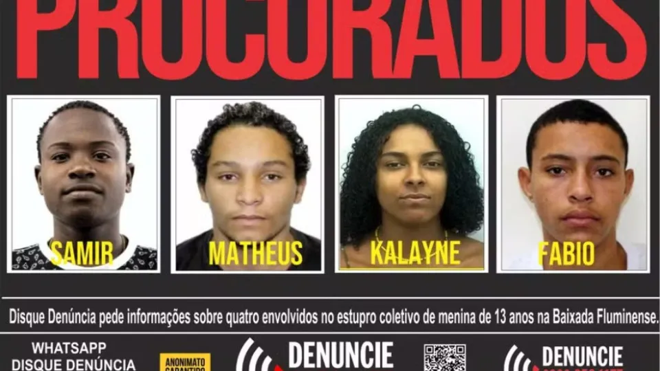 Garota de 13 anos é estuprada por sete pessoas no RJ