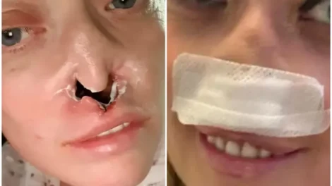 Mulher faz implante dentário e fica com ‘buraco’ no rosto: “Dói muito"