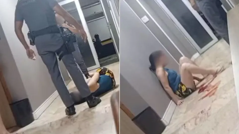 PM é filmado dando chutes em rosto de mulher em SP; vídeo