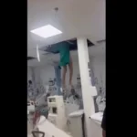 Paciente tenta fugir pelo teto de hospital e despenca em enfermaria no RJ