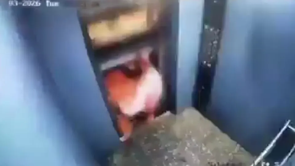 Vídeo: homem escapa de ser esmagado ao sair de elevador na Índia