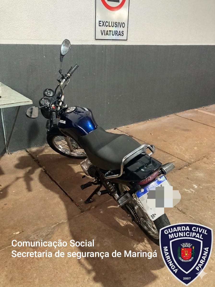 Adolescentes de 15 e 16 anos são apreendidos com moto furtada e porção de droga em Maringá