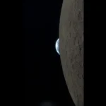 Astronauta registra “pôr da Terra” atrás da Lua em vídeo impressionante