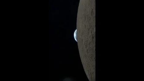Astronauta registra “pôr da Terra” atrás da Lua em vídeo impressionante