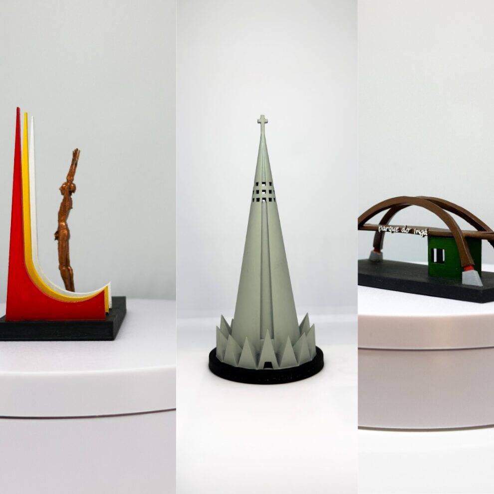 De lembranças afetivas a miniaturas em 3D: símbolos de Maringá viram coleções cheias de memória