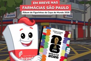 Farmácias São Paulo entram no clima da Copa e passam a vender álbum e figurinhas