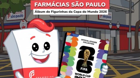 Farmácias São Paulo entram no clima da Copa e passam a vender álbum e figurinhas
