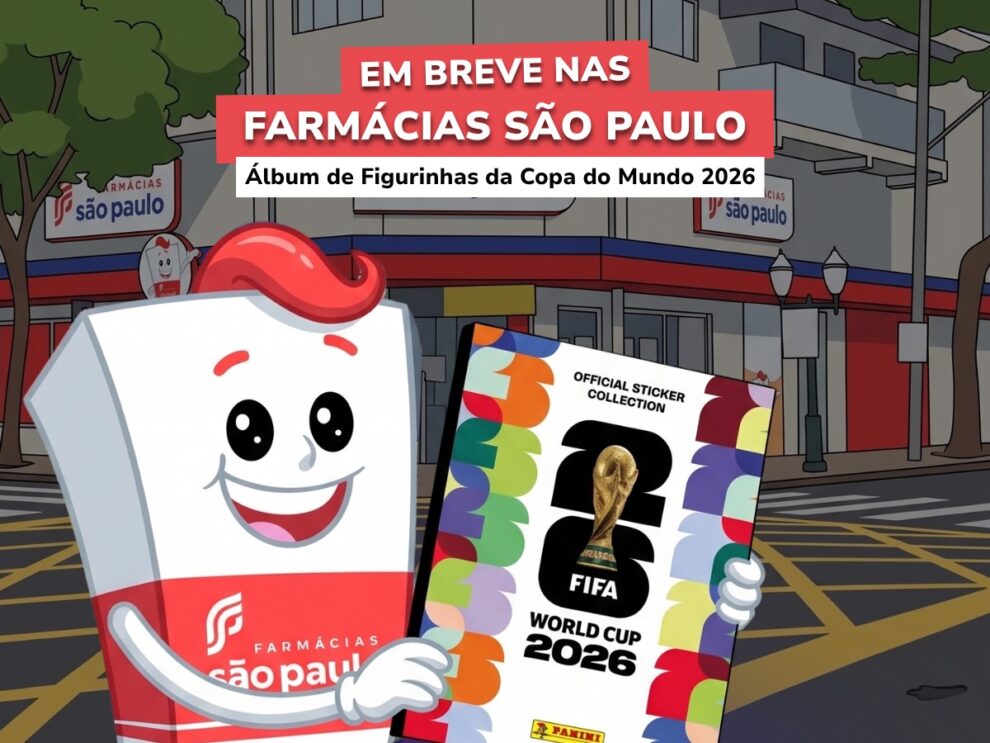 Farmácias São Paulo entram no clima da Copa e passam a vender álbum e figurinhas