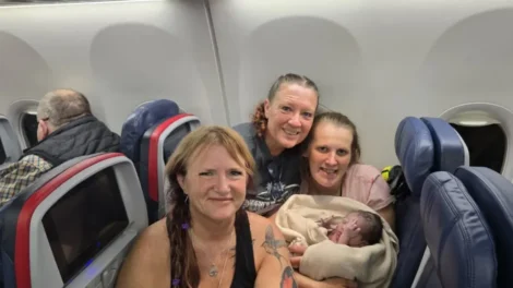 Mulher dá à luz em pleno voo nos EUA: “Avião está pousando, segura”