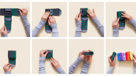 O truque de 5 segundos para dobrar meias sem estragar o elástico