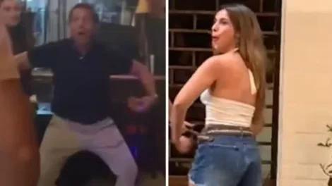 Pai repete gesto de argentina presa no Rio por racismo; vídeo