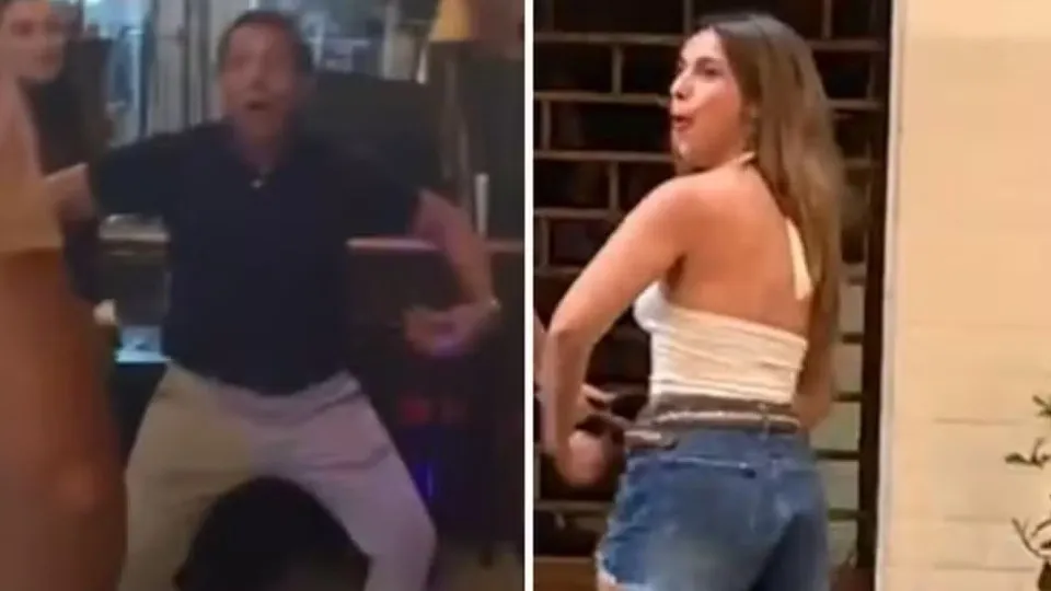 Pai repete gesto de argentina presa no Rio por racismo; vídeo