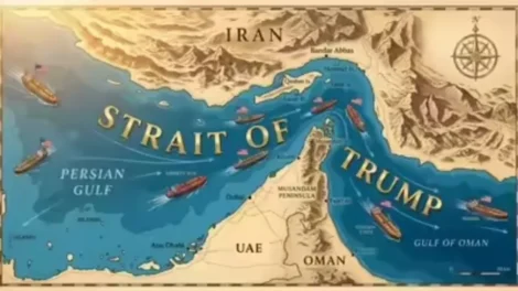 Presidente dos EUA republica mapa que renomeia Hormuz para 'estreito de Trump'