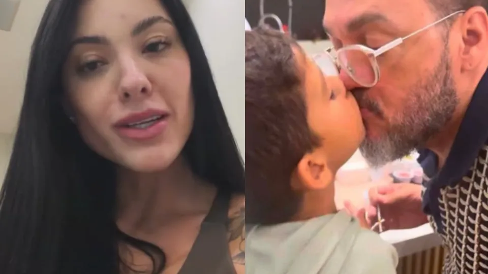 Rayane se pronuncia após polêmica envolvendo selinho de Belo em seu filho