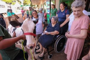 Café da tarde leva alegria e momentos especiais para idosos na Expoingá