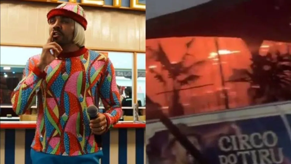 Circo de Tirullipa pega fogo em Natal (RN), e humorista lamenta pelas redes sociais