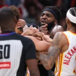 Clima esquentou nos Playoffs da NBA em Atlanta; árbitro acabou no chão
