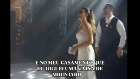 Noiva joga “Mounjaro” no lugar do buquê e viraliza; veja