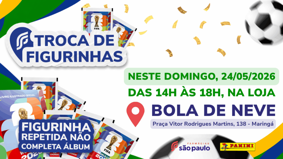 Panini Day reúne colecionadores e famílias para tarde de trocas de figurinhas em Maringá