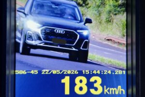 Radar flagra veículo transitando a mais de 180km/h na PR-323, em Paiçandu