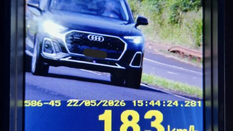 Radar flagra veículo transitando a mais de 180km/h na PR-323, em Paiçandu