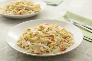Receita de macarrão ninho com salmão al Limone