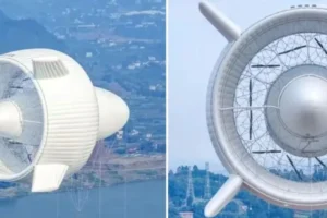 China testa sistema eólico com dirigível gigante em grande altitude