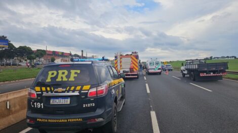 Idoso morre atropelado ao tentar atravessar a BR-376, em Mandaguaçu