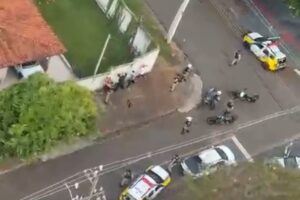 PM recupera carro furtado e apreende três adolescentes após cerco com apoio de helicóptero em Maringá; VÍDEO
