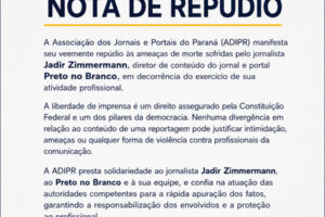 ADI-PR repudia ameaças de morte contra jornalista após reportagem sobre incorporadora no Paraná