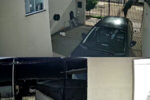 Câmera flagra homem invadindo casa em Sarandi