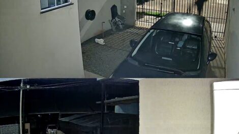 Câmera flagra homem invadindo casa em Sarandi